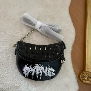 Dolls Kill Spiked Crossbody Purse by Widow, brand new